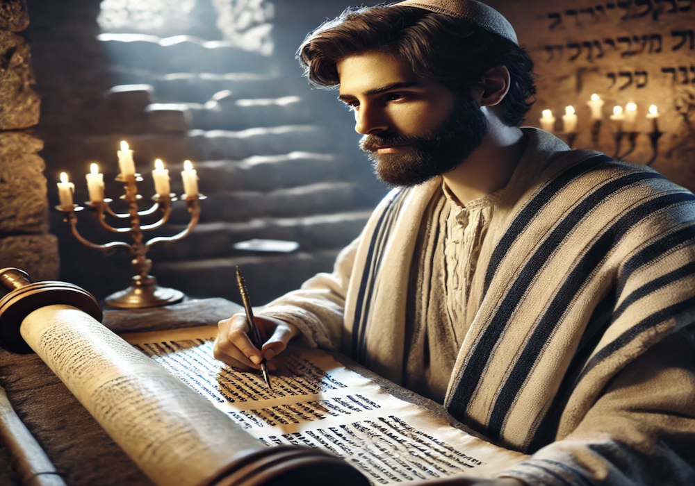 Ancient Jew reading from the Torah