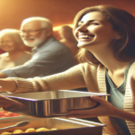 Heart of Service copy - A woman serving at a function