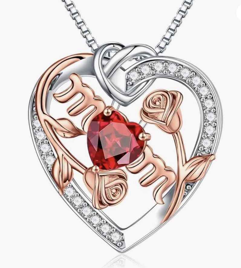 Mom Birthstone Necklace for Mother's Day