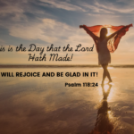 WHITE BLUE BROWN SUN BEACH SKY HAPPY Psalm 118:24