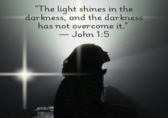 Woman in Darkness - The Light Shines in the Darkness...John 1:15 copy