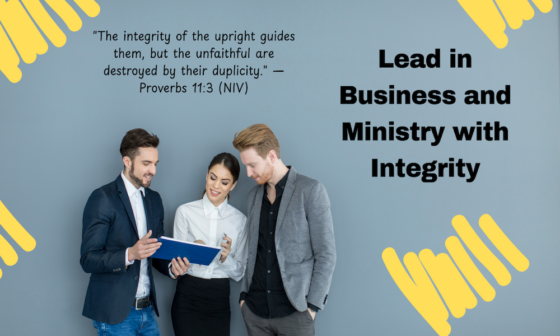 Young people in the office Proverbs 11:3