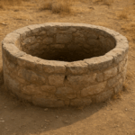 Abandoned Stone Well in Sparse Landscape