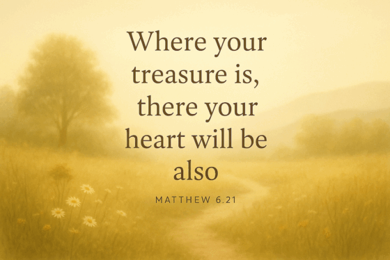 Where your treasure is there your heart will be also